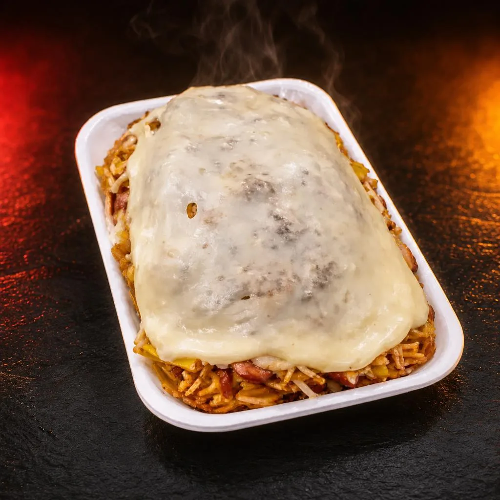Patacón con Pollo o Carne Desmechada